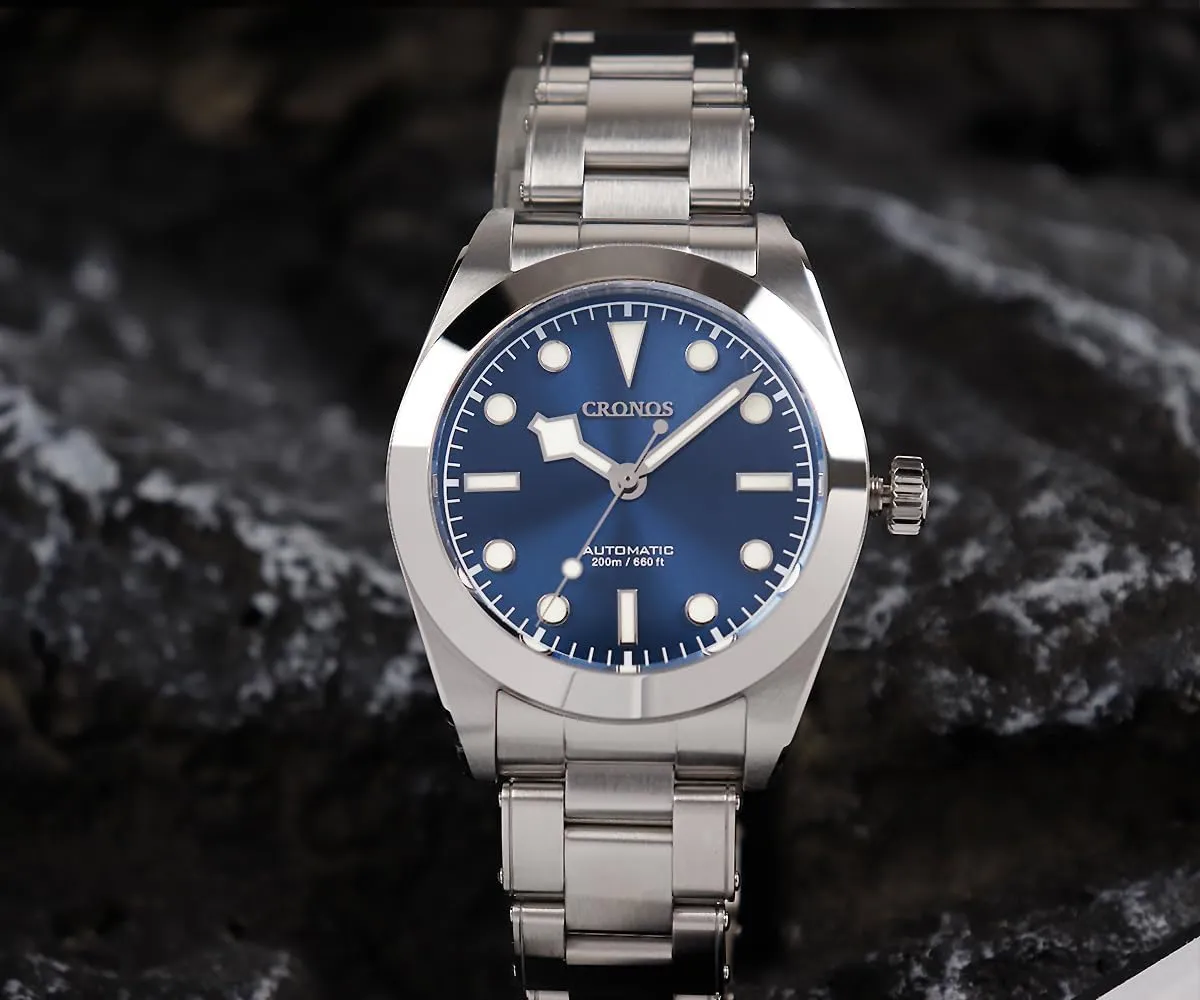 SAAKO Cronos BB39 NH35 Business Dress Mechanical Men's Watches Automatic Sapphire 20Bar Waterproof Diving Watch
