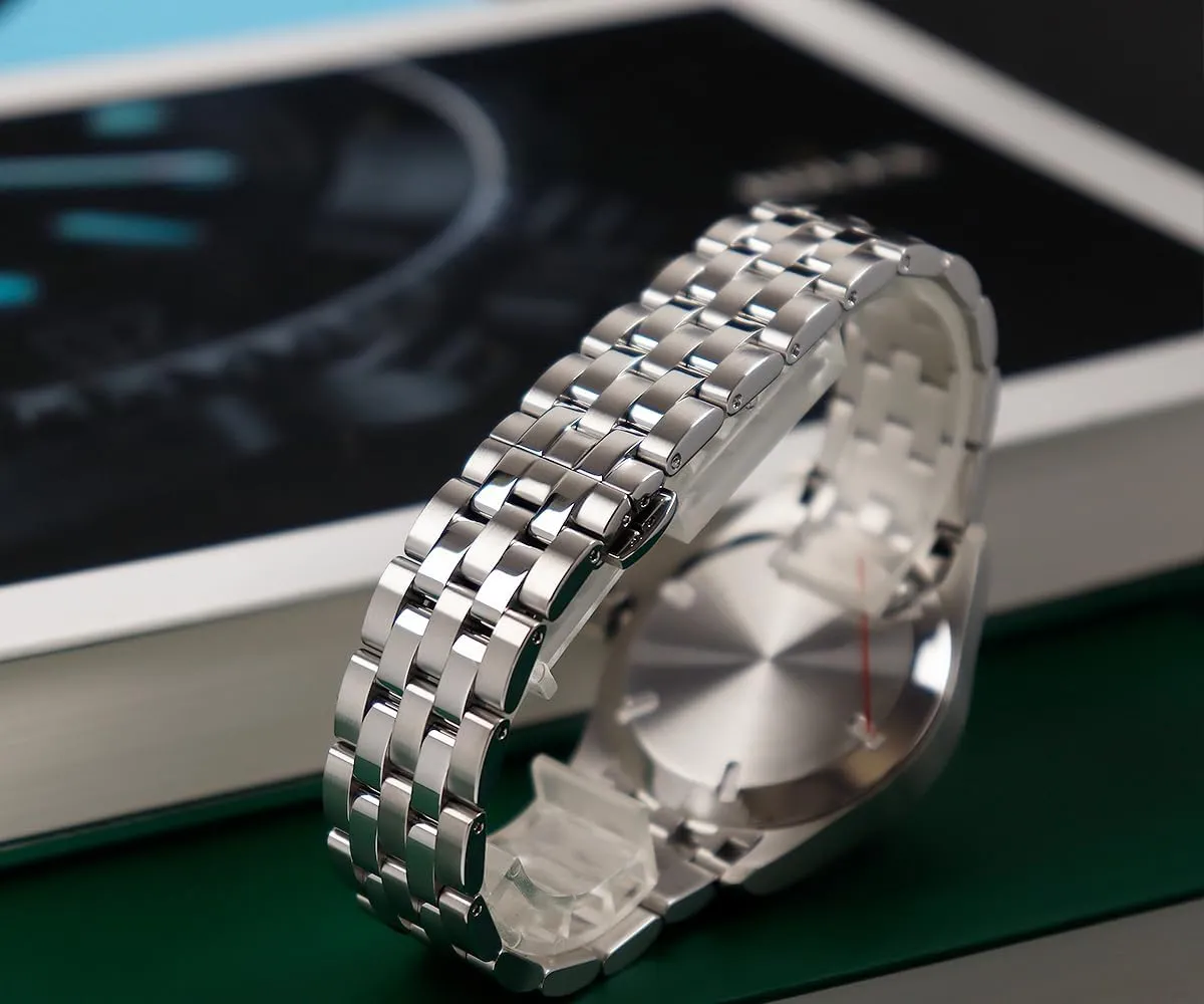 SAAKO Pilot Flieger Automatic Mechanical Men Watch 39mm PT5000 Stainless Steel Sapphire Crystal Wristwatches