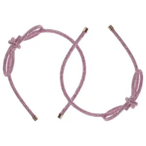 SAFIGLE Comfortable Rhinestone Headband Bow Versatile Hair Band for Washing Face Party Makeup Shower