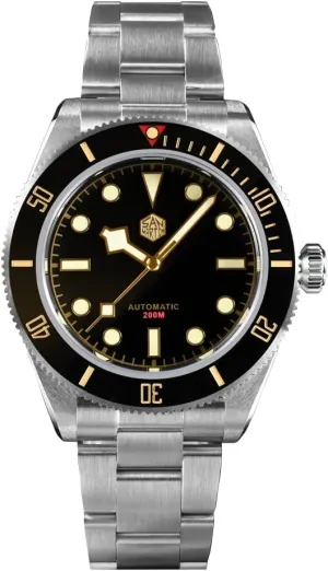 San Martin BB58 Vintage Classic Luxury Men Watch Sapphire Glass 20 Bar PT5000 Automatic Mechanical Stainless Steel Wristwatches
