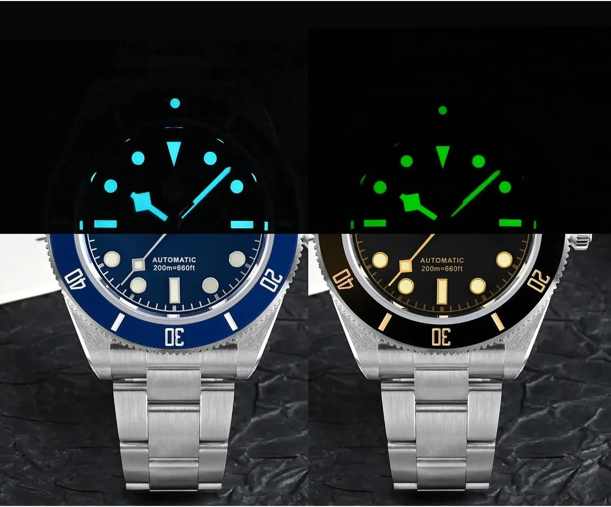 San Martin BB58 Vintage Classic Luxury Men Watch Sapphire Glass 20 Bar PT5000 Automatic Mechanical Stainless Steel Wristwatches