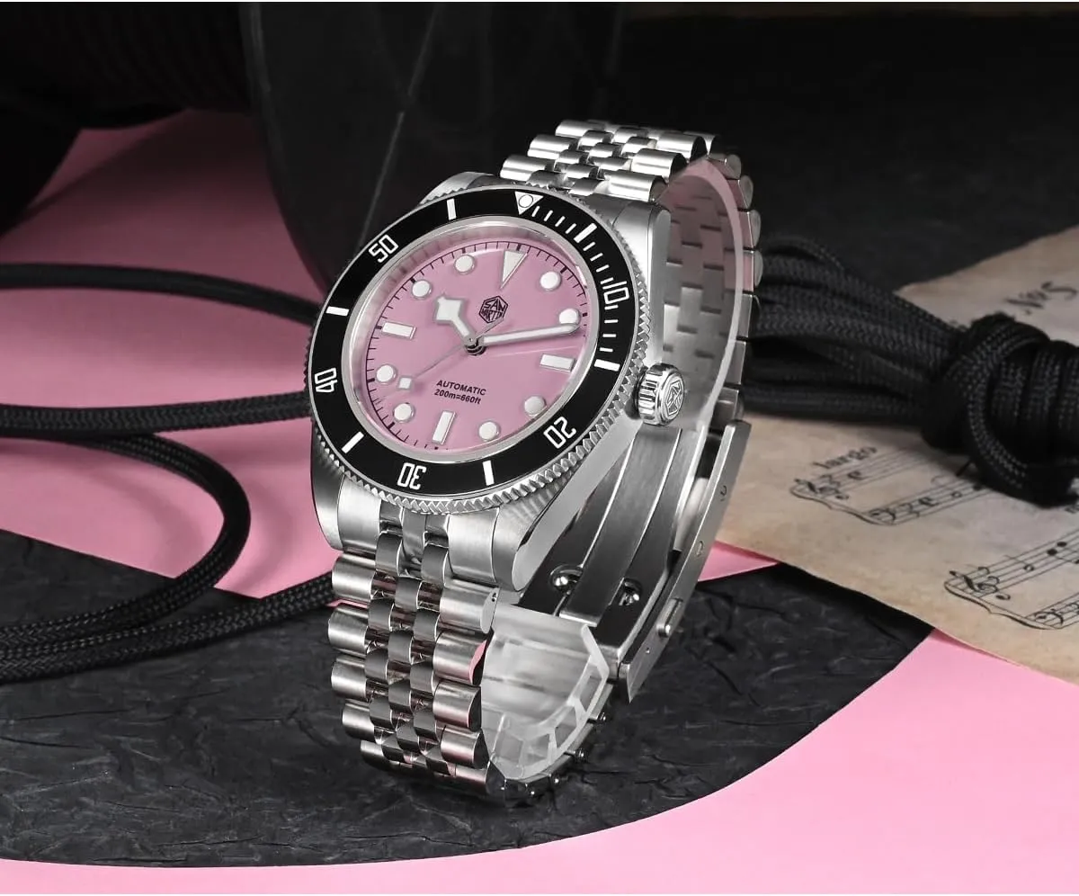 San Martin Enamel Dial Classic Luxury Diver Men Watches NH35 Automatic Mechanical Waterproof Watches