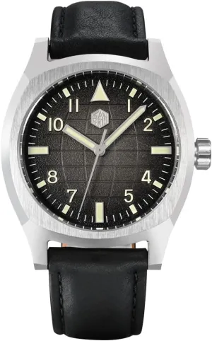 San Martin SN0026G-A2 Square Sport Men Watch Oil Pressure Grid Pattern Dial PT5000 / SW200 Automatic Mechanical Wristwatch