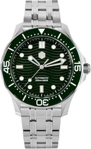 San Martin SN0088G Stainless Steel Men Luxury Diver Watch YN55 Automatic Mechanical Sapphire Glass Wristwatch