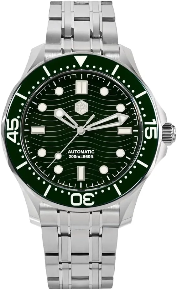 San Martin SN0088G Stainless Steel Men Luxury Diver Watch YN55 Automatic Mechanical Sapphire Glass Wristwatch
