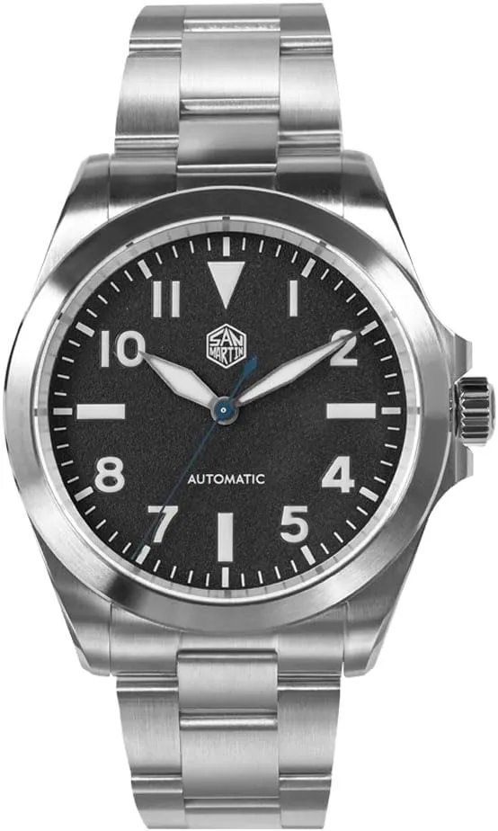 San Martin SN0132 Stainless Steel Men Sports Watch NH35 Automatic Mechanical 100m Waterproof Wristwatch (Color 1)