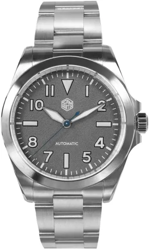 San Martin SN0132 Stainless Steel Men Sports Watch NH35 Automatic Mechanical 100m Waterproof Wristwatch (Color 2)