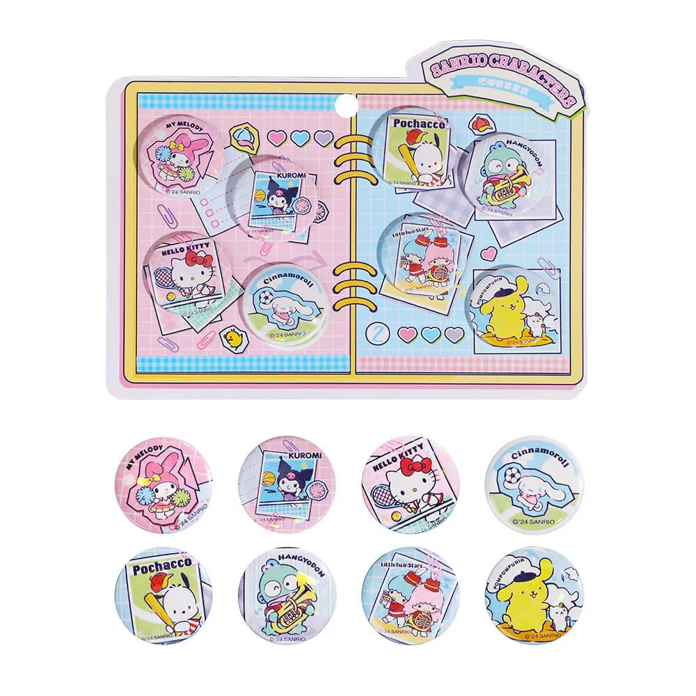 Sanrio Sports Time Laser Badge Set