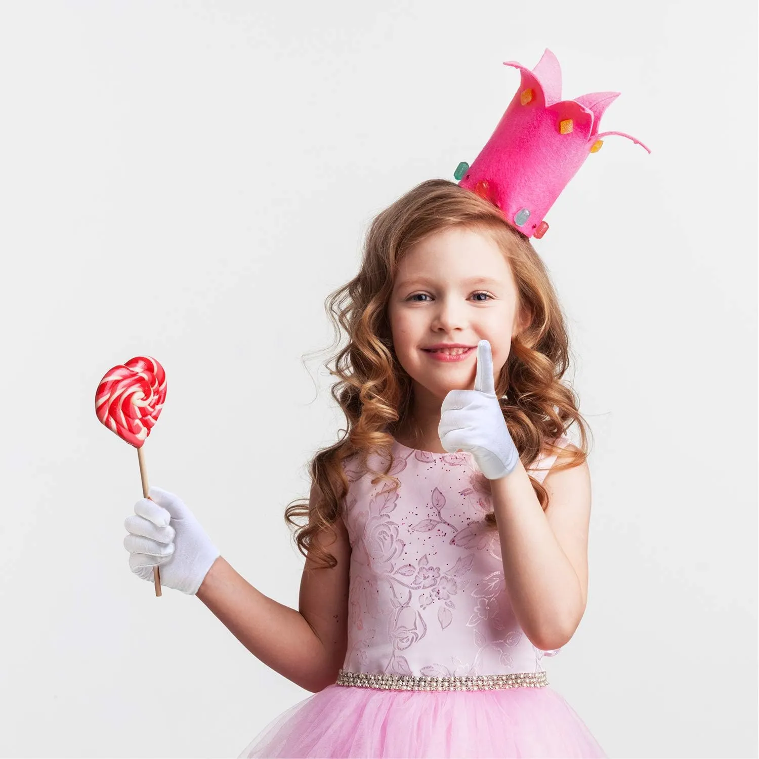 SATINIOR Child Nylon Gloves Formal Gloves White Dress Gloves for Kids Costume Gloves Art Show, Uniform Party, White