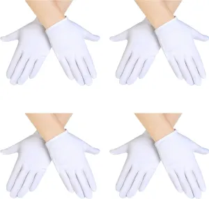 SATINIOR Child Nylon Gloves Formal Gloves White Dress Gloves for Kids Costume Gloves Art Show, Uniform Party, White