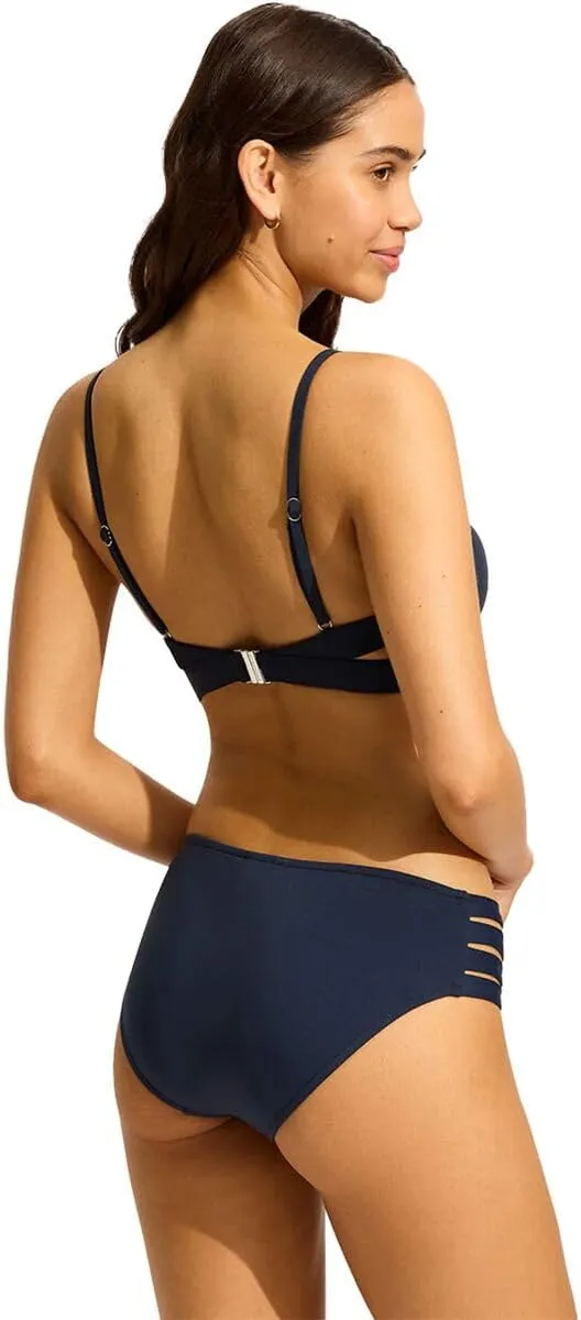Seafolly Women's Multi Strap Hipster Full Coverage Bikini Bottom Swimsuit