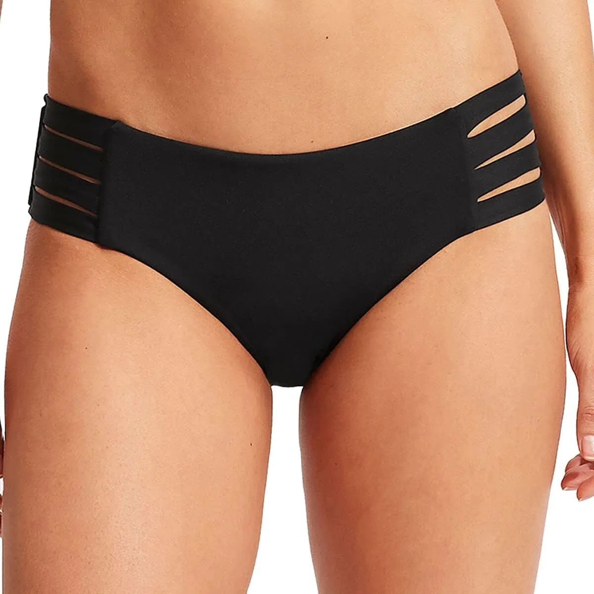 Seafolly Women's Multi Strap Hipster Full Coverage Bikini Bottom Swimsuit