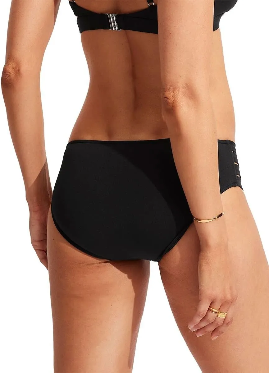 Seafolly Women's Multi Strap Hipster Full Coverage Bikini Bottom Swimsuit