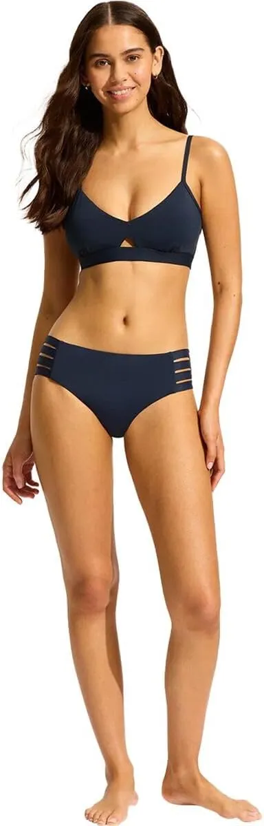 Seafolly Women's Multi Strap Hipster Full Coverage Bikini Bottom Swimsuit