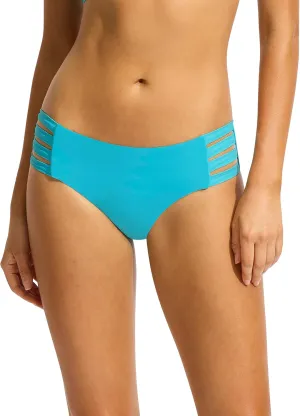 Seafolly Women's Multi Strap Hipster Full Coverage Bikini Bottom Swimsuit