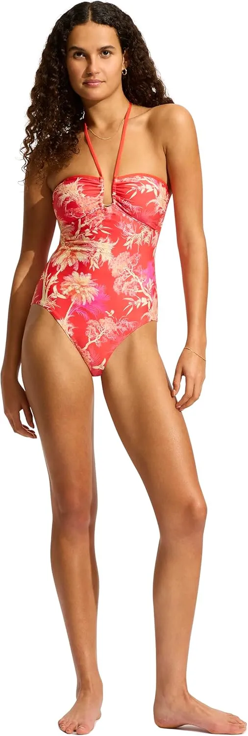 Seafolly Women's Standard Bandeau Halter One Piece Swimsuit