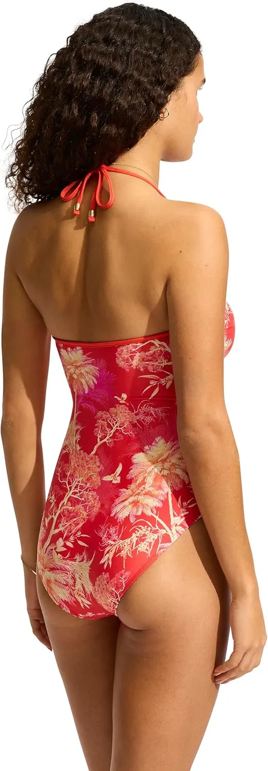 Seafolly Women's Standard Bandeau Halter One Piece Swimsuit