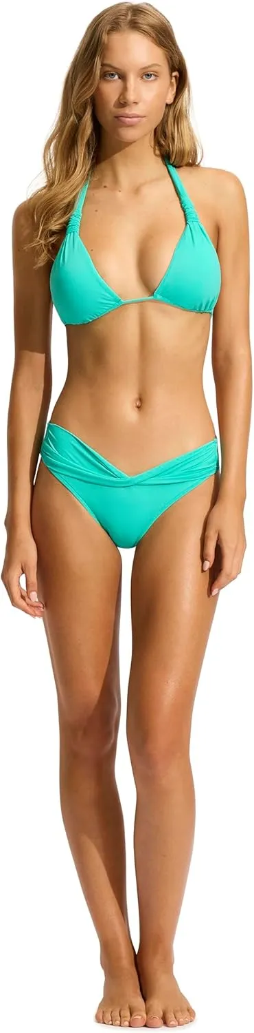 Seafolly Women's Twist Band Hipster Full Coverage Bikini Bottom Swimsuit