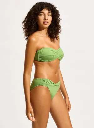 Seafolly Women's Twist Band Hipster Full Coverage Bikini Bottom Swimsuit