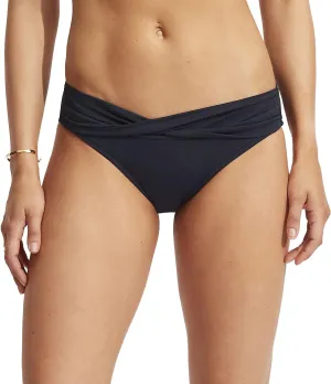 Seafolly Women's Twist Band Hipster Full Coverage Bikini Bottom Swimsuit