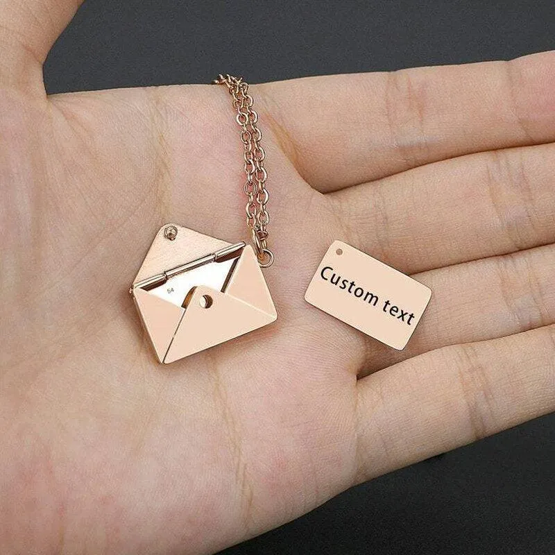 Sentimental Keepsake Envelope Pendant Necklace