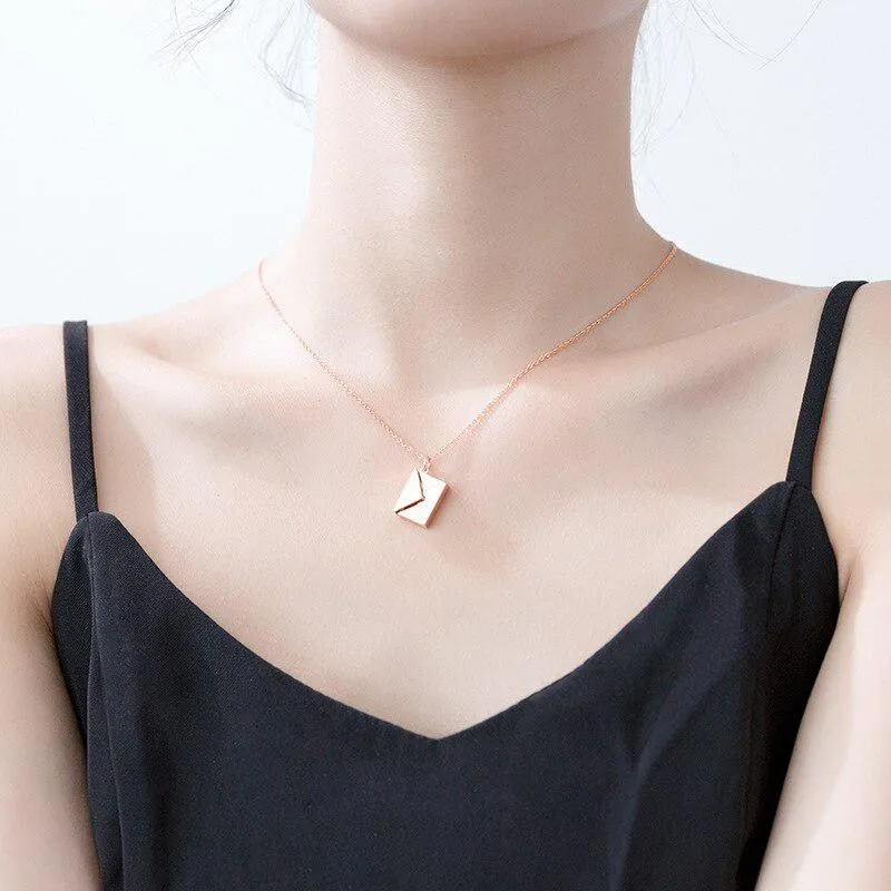 Sentimental Keepsake Envelope Pendant Necklace