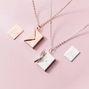 Sentimental Keepsake Envelope Pendant Necklace