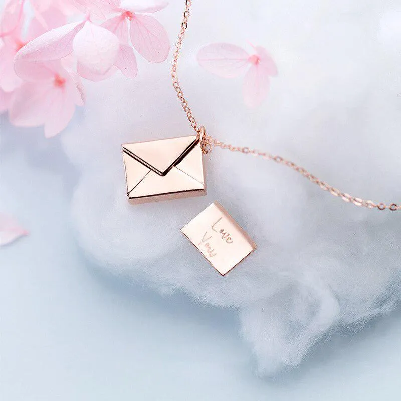 Sentimental Keepsake Envelope Pendant Necklace