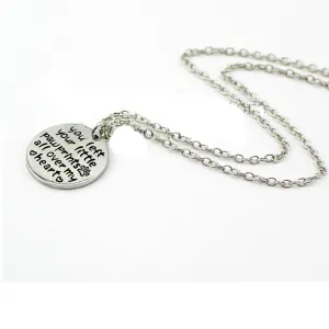 Sexy Sparkles inch you left your little paw prints all over my heart inch  Necklace pet Paw Print necklace Dog Cat Lover Gift Jewelry