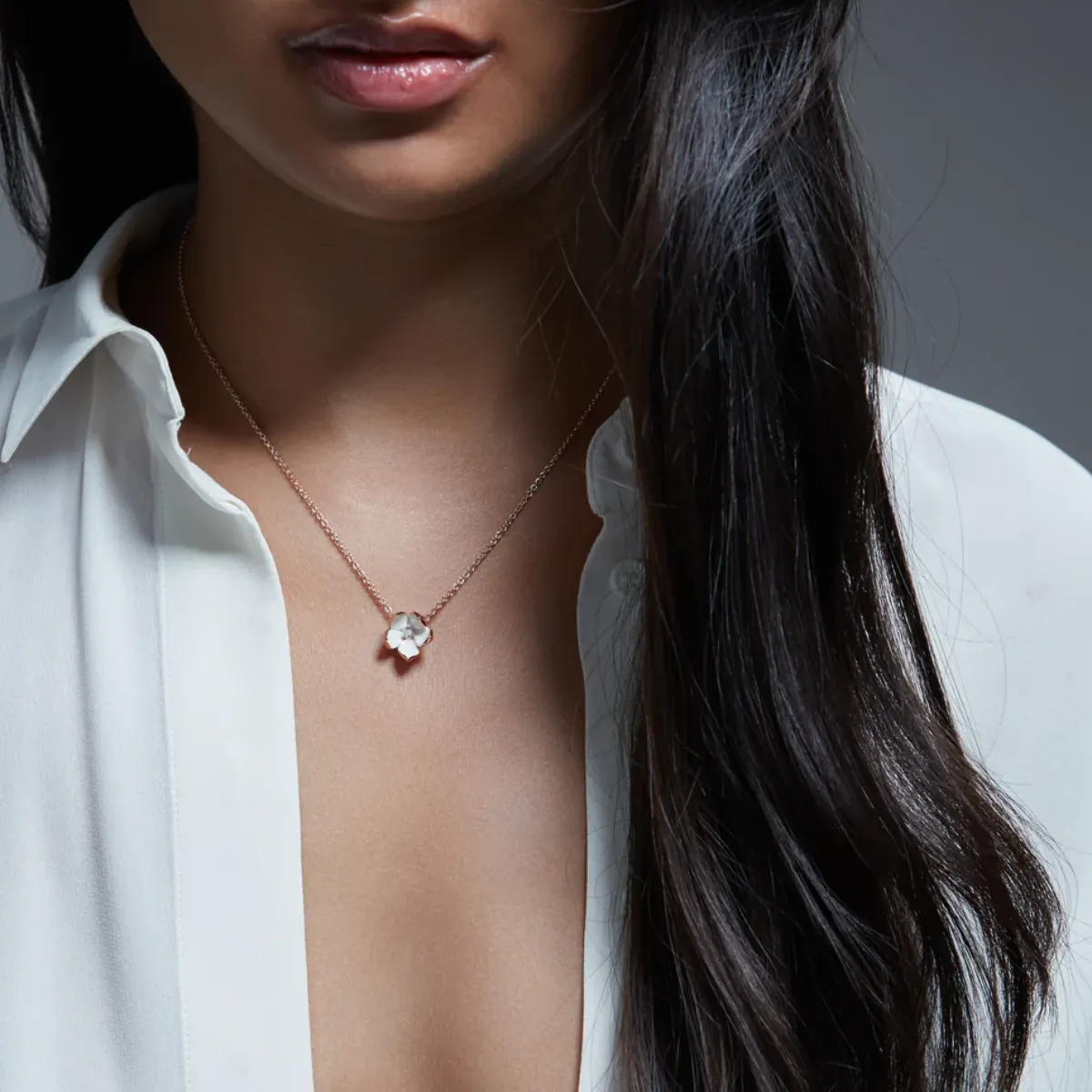 Shaun Leane Cherry Blossom Large Flower Pendant Necklace