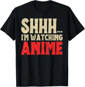Shhh I'm Watching Anime Lover Cute Funny Anime Kids Vintage T-Shirt