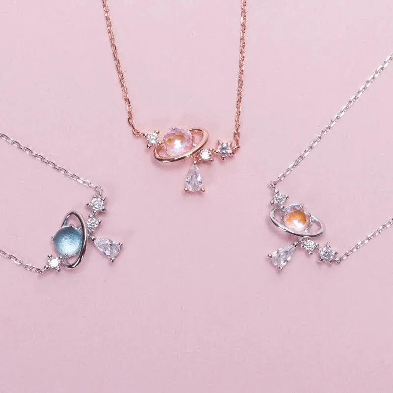 Shimmering Waterdrop Moonstone Pendant Necklaces