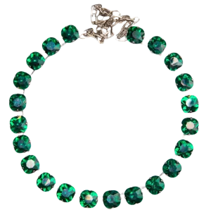 Short Baby Grass Crystal Necklace by Cashfana