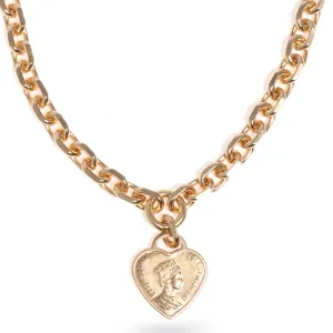 Short Chain Necklace with Heart Pendant