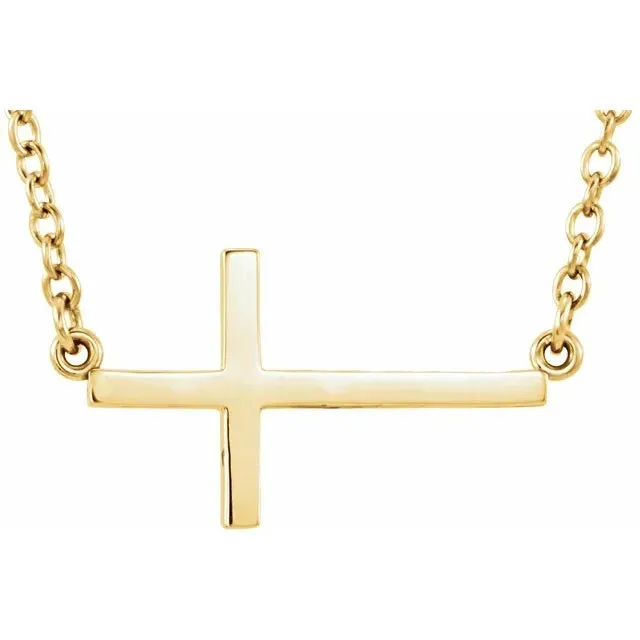 Sideways Cross Necklace