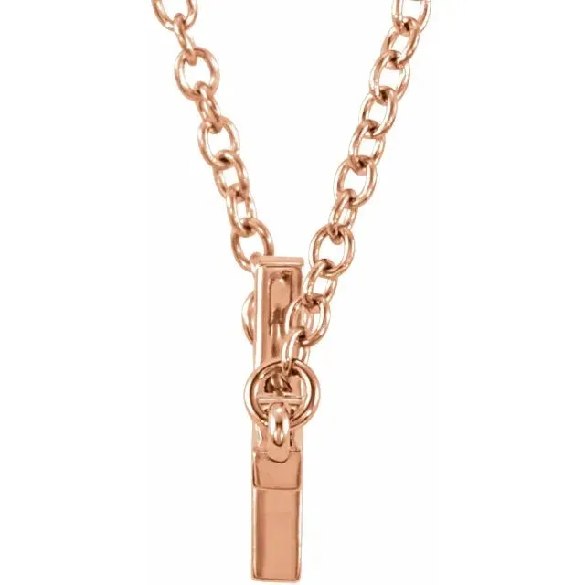 Sideways Cross Necklace