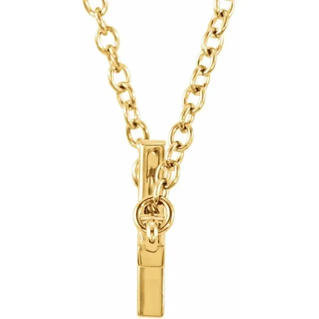 Sideways Cross Necklace