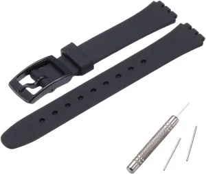 silicone women's watch band Replacement for Swatch case diameter 25mm strap width 12mm Swiss quartz watch strap