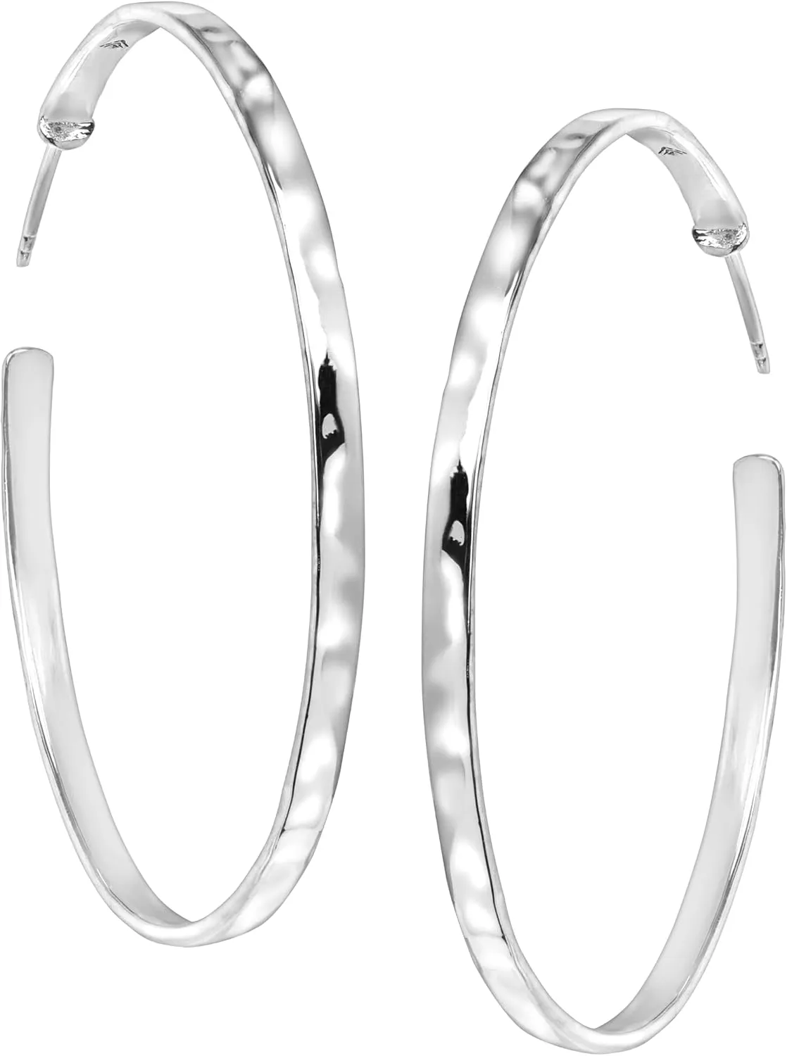 Silpada 'Circle Up' Hammered Hoop Earrings in Sterling Silver