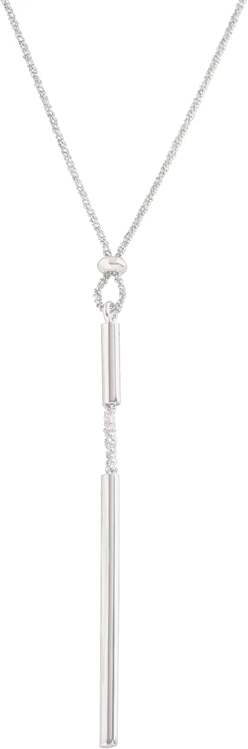 Silpada 'Water's Edge' Lariat Necklace in Sterling Silver, 16"   2"