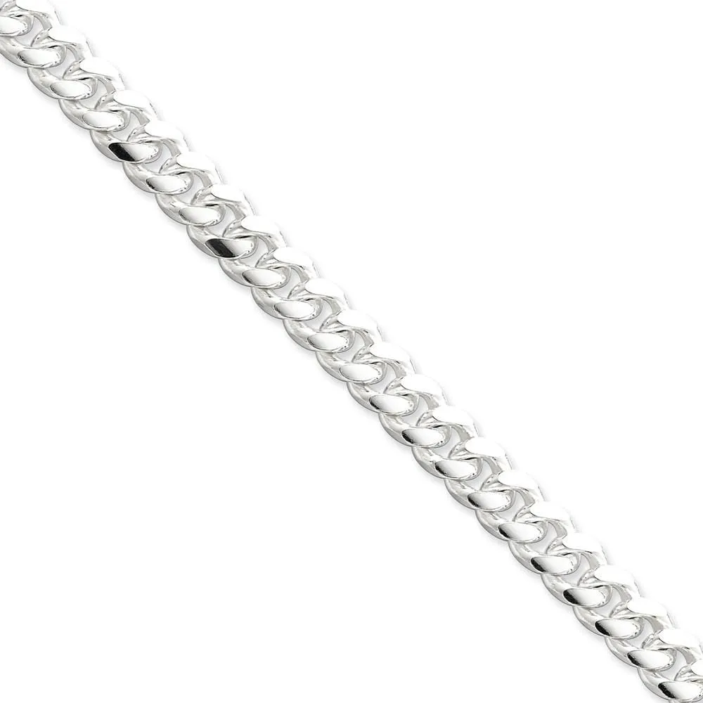 Silver 8.50-mm Solid Domed Link Curb Chain