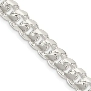 Silver 8.50-mm Solid Domed Link Curb Chain
