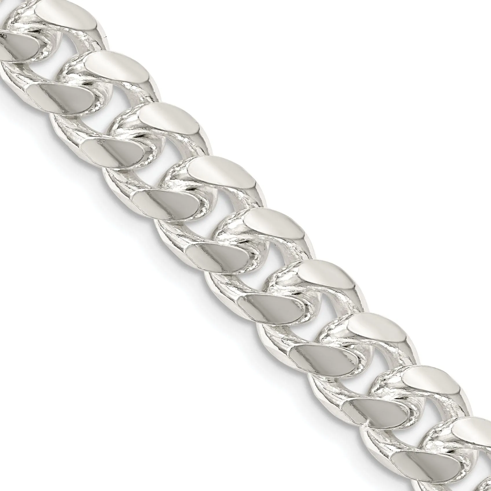 Silver 8.50-mm Solid Domed Link Curb Chain