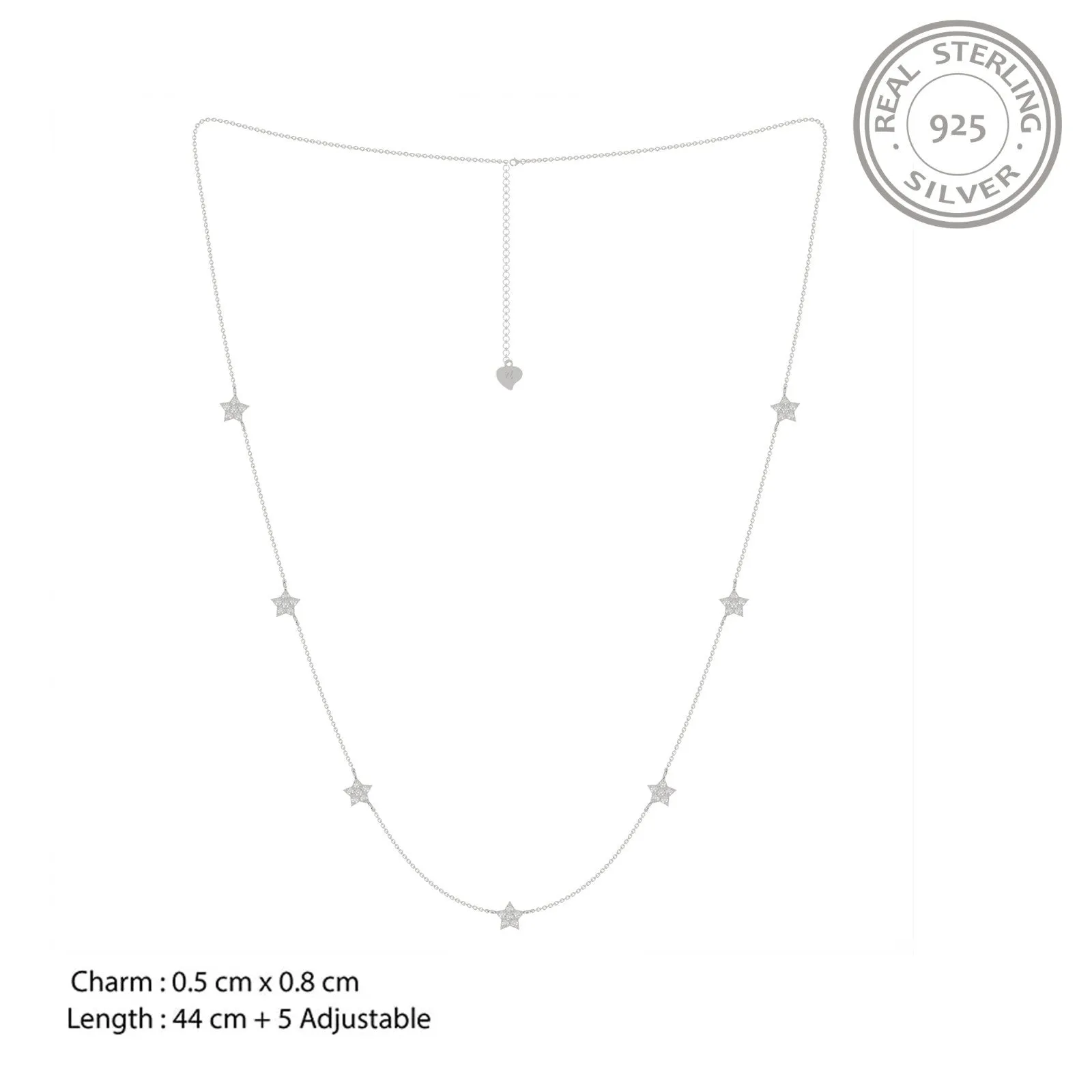 Silver Choker Star Minimalist Necklace