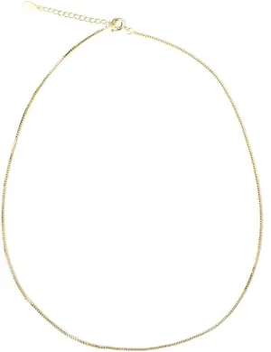 Silver Gold Rose Gold Chain Necklace for Women Thin Necklace Chains for Women 15 Inches Necklace Box Chain