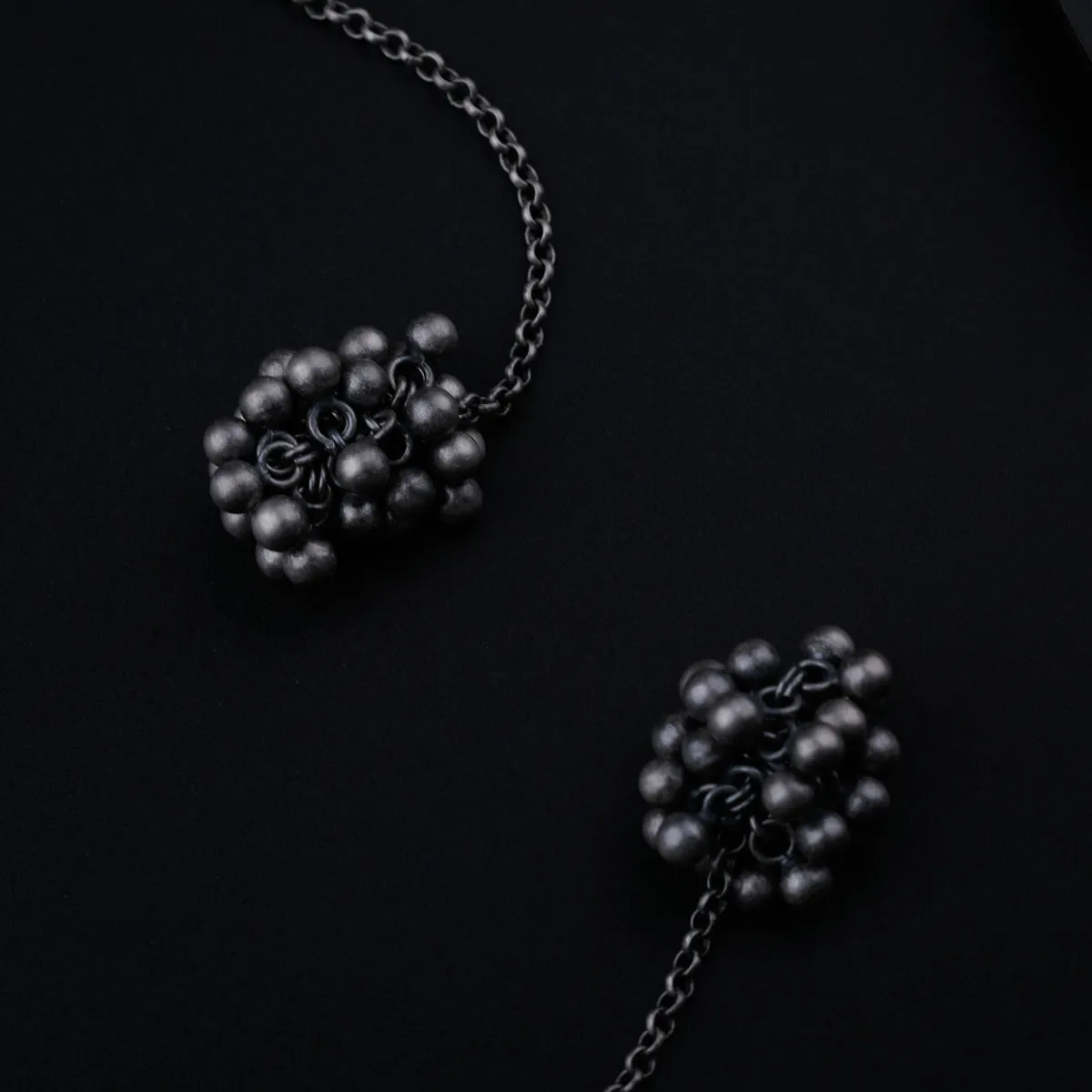 Silver Oxidized Tie & Wear Necklace