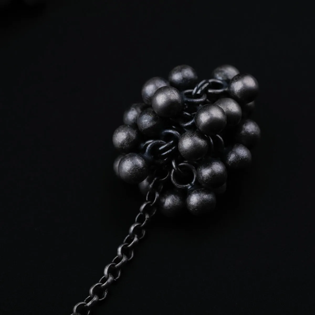 Silver Oxidized Tie & Wear Necklace