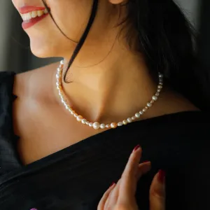 Silver Single Pearl Chain Necklace
