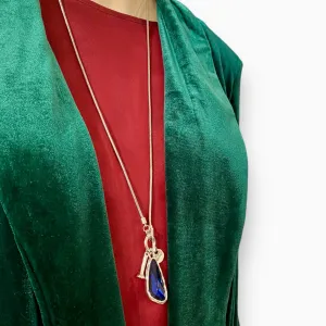 Silver Talisman Crystal Pendant Necklace