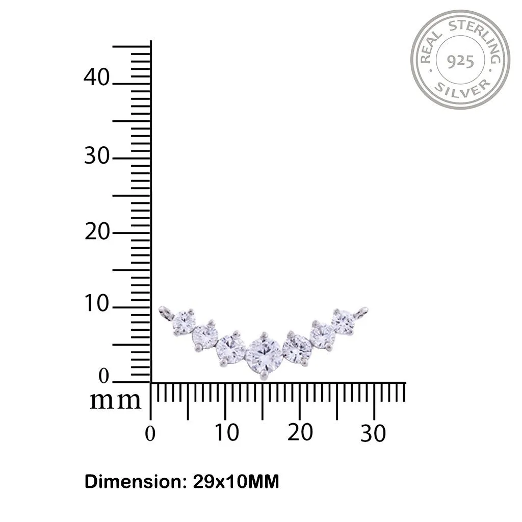 Silver ZALKARI Signature 7 Shades of Zircon Necklace